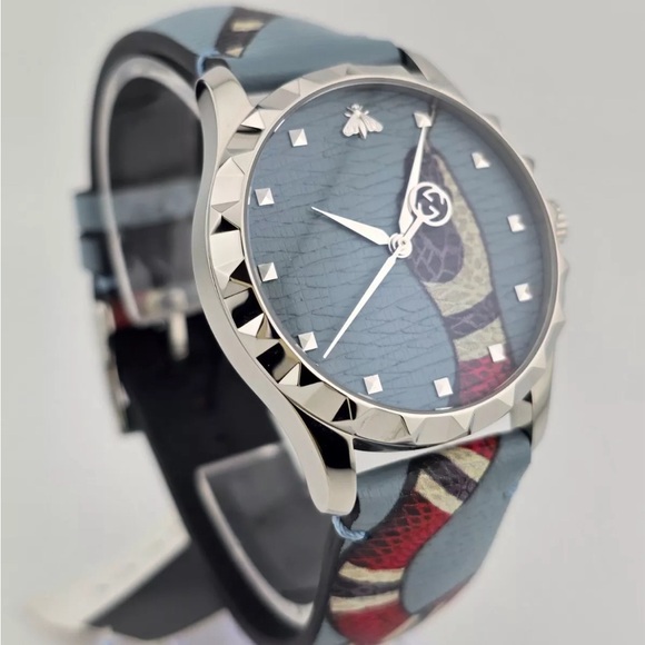 Gucci G-Timeless Blue Dial Kingsnake Watch - YA1264080 - Picture 2 of 7